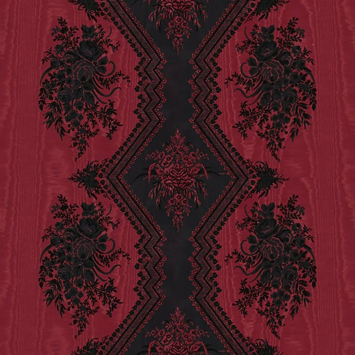 Brunschwig & Fils Coppelia Moire Rouge Fabric Sample 8015137.9.0