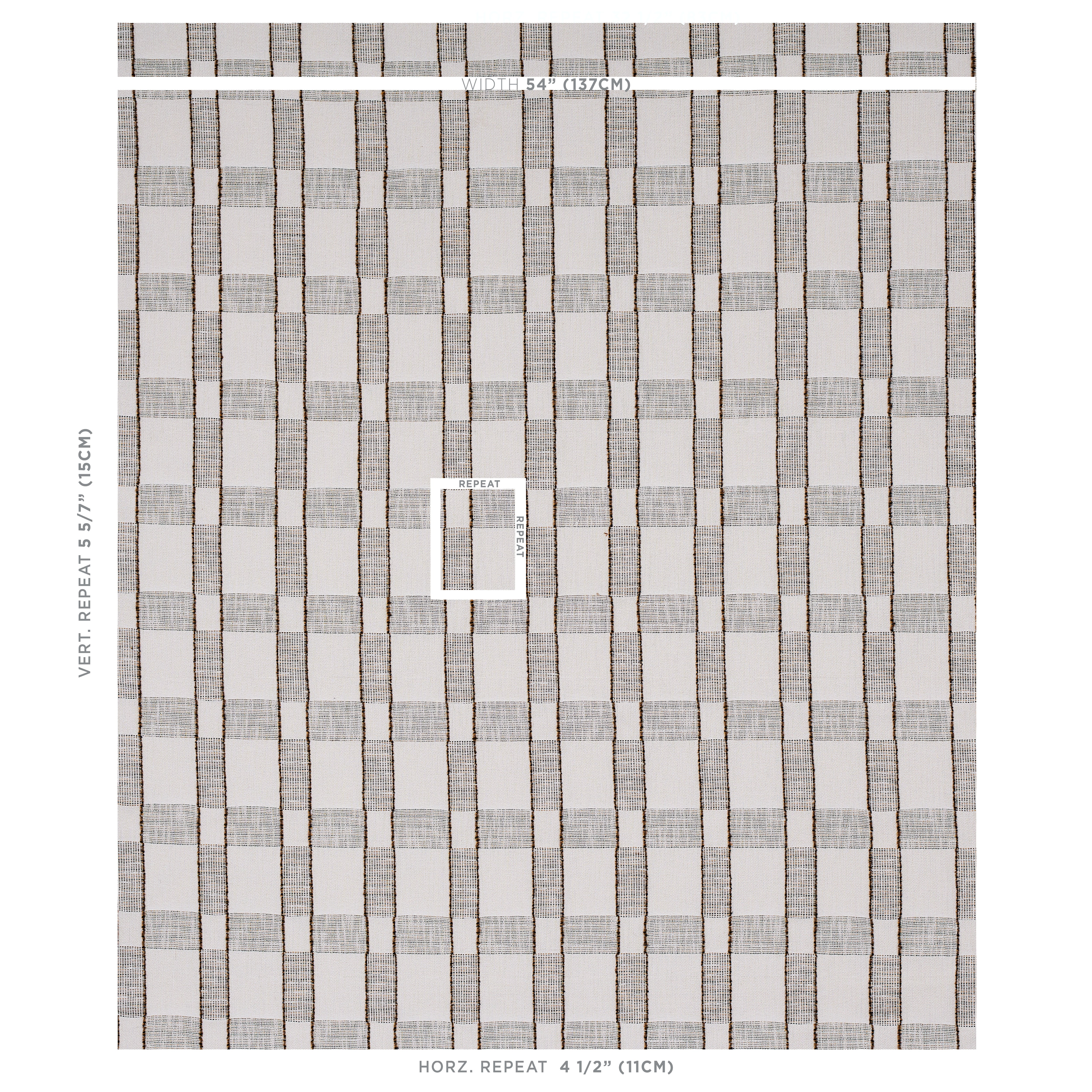 Schumacher Elko Plaid Straw Fabric Sample 80161