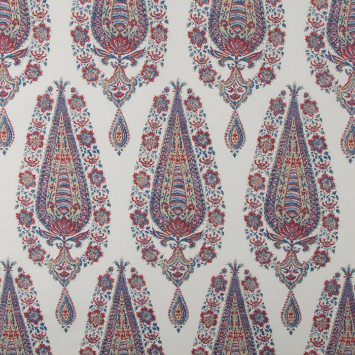 Brunschwig & Fils Komal Paisley Madder/Blue Fabric Sample 8016101.19.0