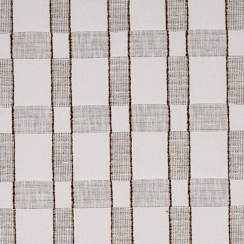 Schumacher Elko Plaid Straw Fabric Sample 80161