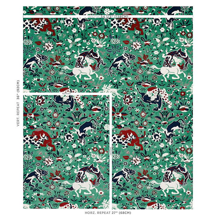 Schumacher Saint Ambrose Velvet Jade Fabric Sample 80170