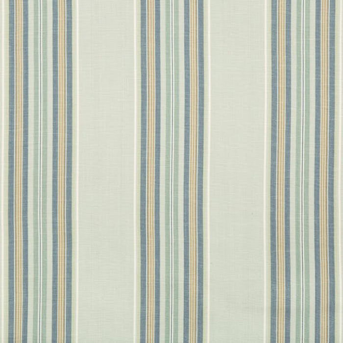 Brunschwig & Fils Verdon Stripe Sea/Blue Fabric Sample 8017101.135.0