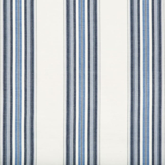 Brunschwig & Fils Verdon Stripe Indigo/Sky Fabric Sample 8017101.505.0