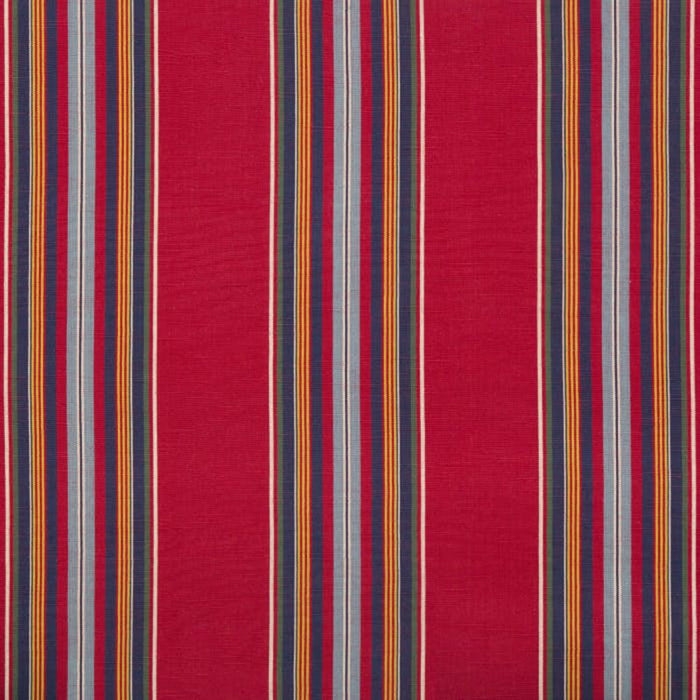 Brunschwig & Fils Verdon Stripe Red/Navy Fabric Sample 8017101.950.0