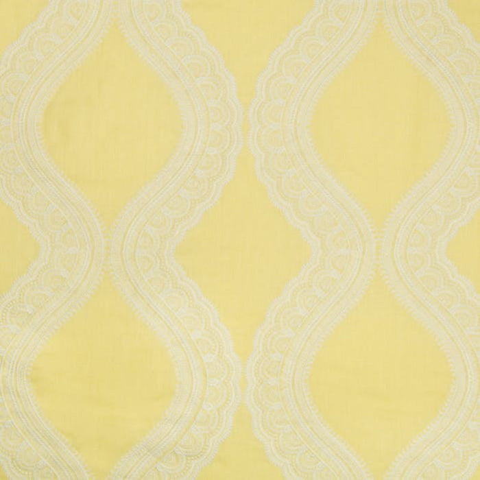 Brunschwig & Fils Isoline Emb Canary Fabric Sample 8017106.14.0