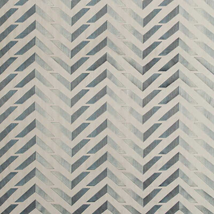 Brunschwig & Fils Les Vagues Emb Blue/Slate Fabric Sample 8017128.511.0