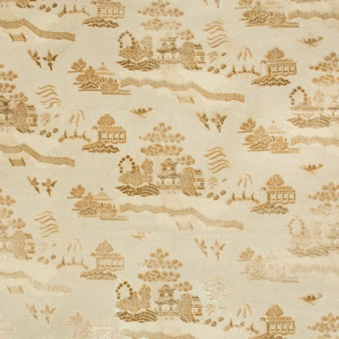 Brunschwig & Fils La Pagode Velvet Sand Fabric Sample 8017129.16.0