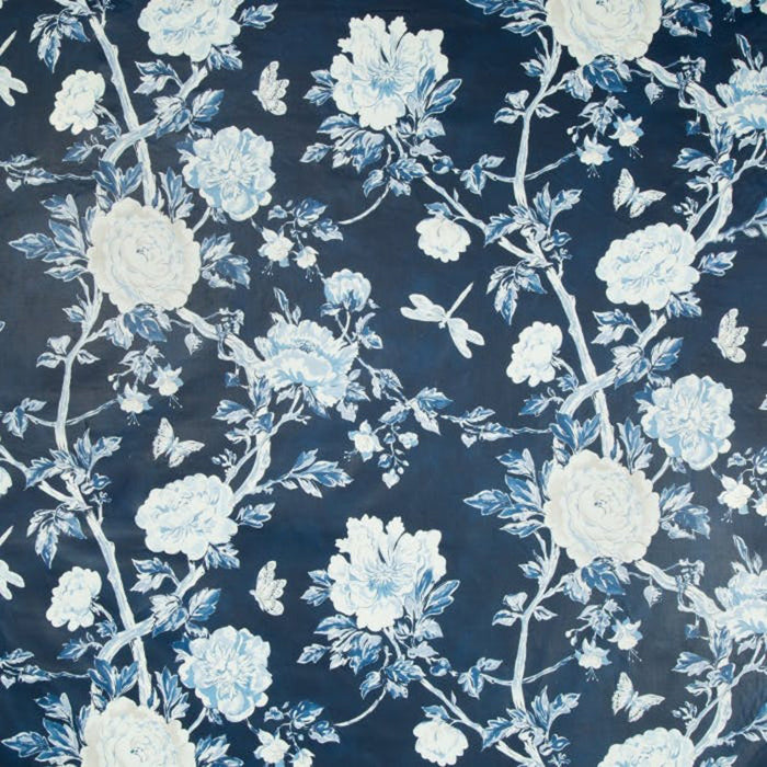 Brunschwig & Fils Les Pivoines Print Blue Fabric Sample 8017135.5.0