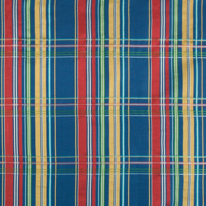 Brunschwig & Fils La Comelle Plaid Blue Fabric Sample 8018108.5.0