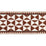 Schumacher Zulma Embroidered Tape Brown Trim 80191