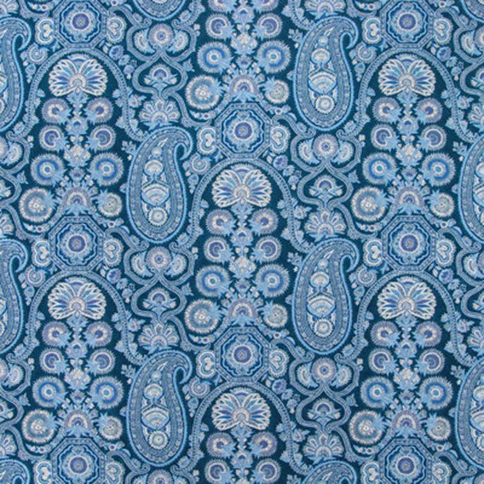 Brunschwig & Fils Saraya Print Indigo Fabric Sample 8020100.5055.0