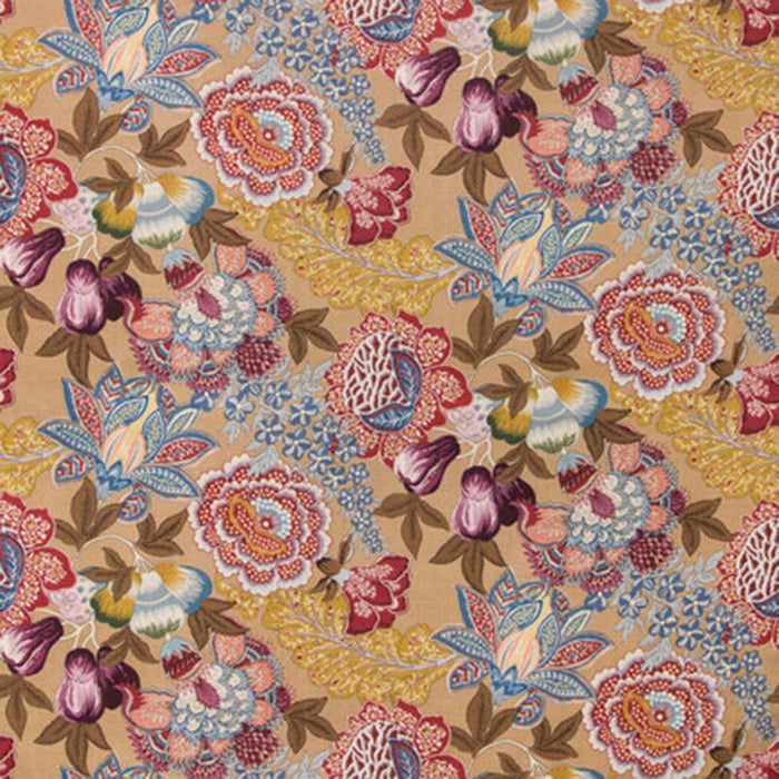 Brunschwig & Fils Karabali Print Wheat Fabric Sample 8020101.1659.0