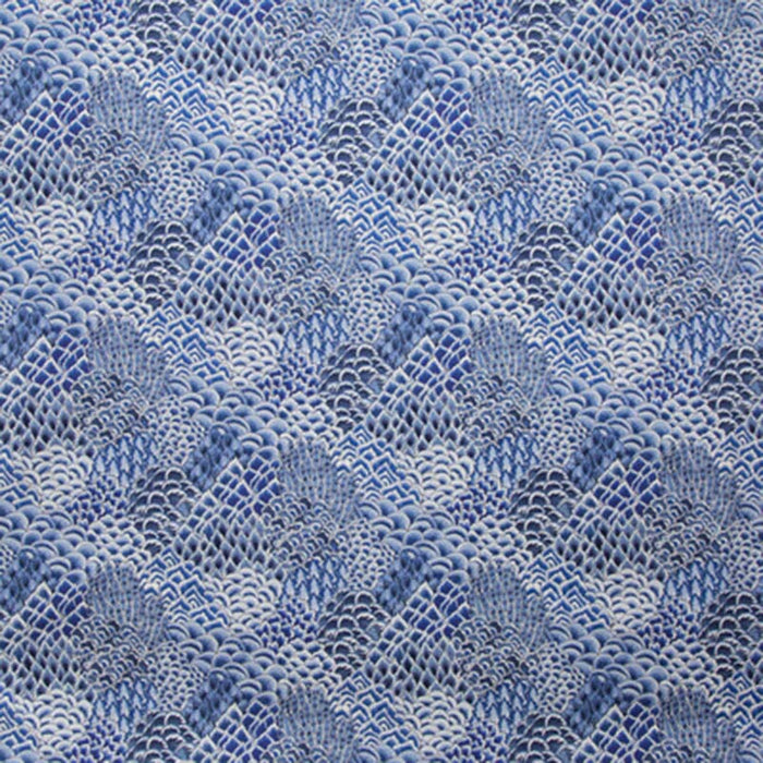 Brunschwig & Fils Katibi Print Blue Fabric Sample 8020104.55.0