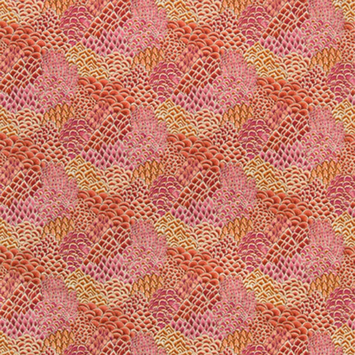 Brunschwig & Fils Katibi Print Pink Fabric Sample 8020104.712.0