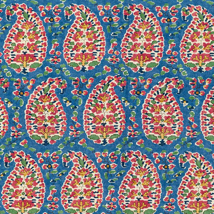 Brunschwig & Fils Rougier Print Blue/Red Fabric Sample 8020130.195.0