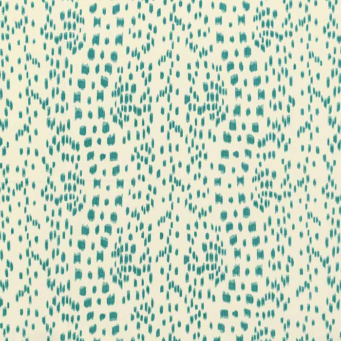 Brunschwig & Fils Les Touches Ii Teal Fabric Sample 8020131.13.0