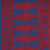 Schumacher Seema Embroidery Blue & Red Fabric Sample 80210