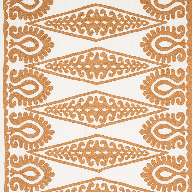 Schumacher Seema Embroidery Gold Fabric 80212