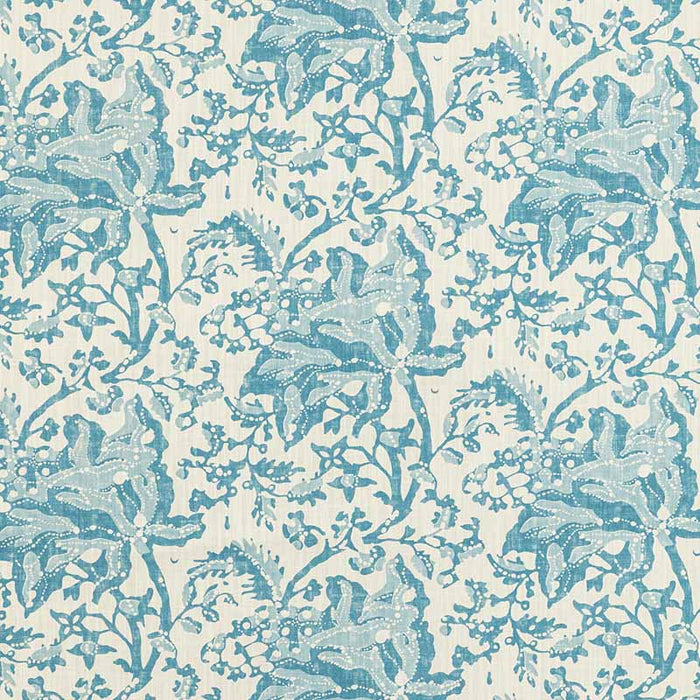 Brunschwig & Fils Weymouth Print Aqua Fabric Sample 8022102.1313.0