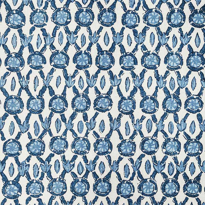 Brunschwig & Fils Galon Print Blue Fabric Sample 8022103.55.0