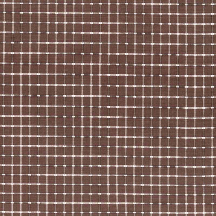 Brunschwig & Fils Lison Check Brown Fabric Sample 8022116.6.0