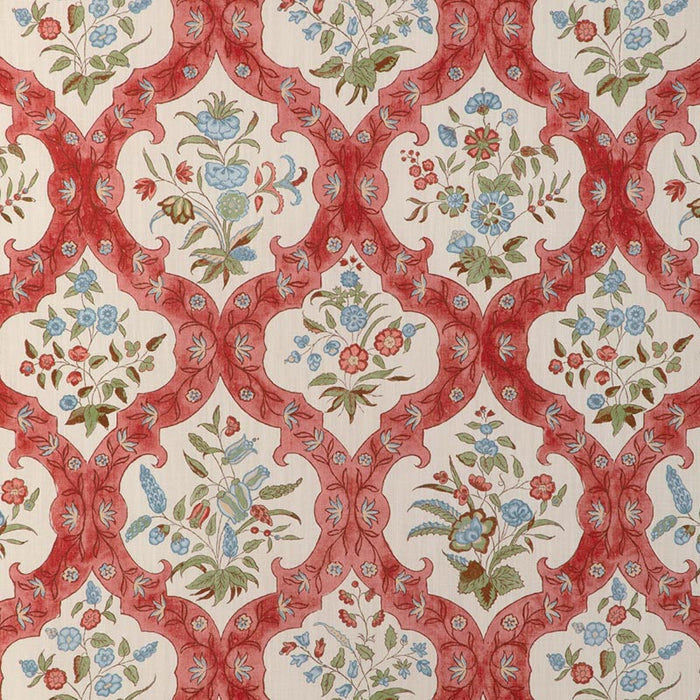 Brunschwig & Fils Ventoux Print Red/Blue Fabric Sample 8023102.195.0