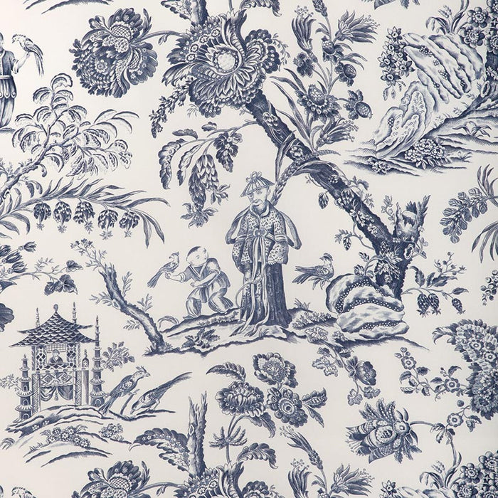 Brunschwig & Fils Marcel Print Navy Fabric 8023104.50.0