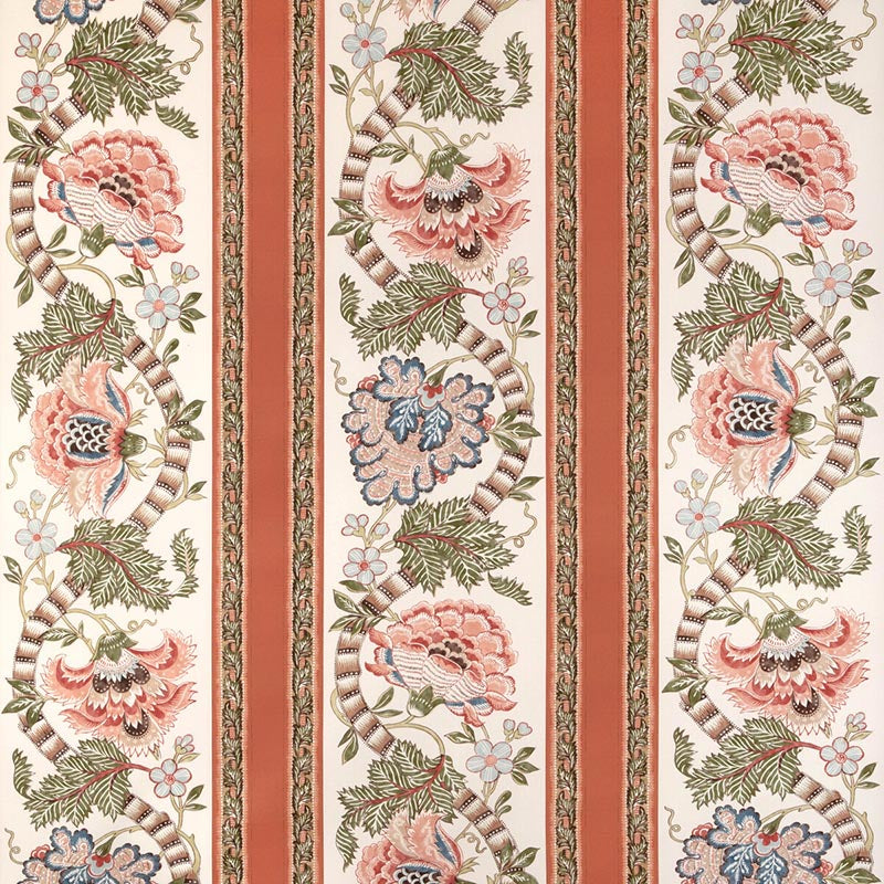 Brunschwig & Fils Lauris Print Apricot/Sage Fabric 8023106.312.0