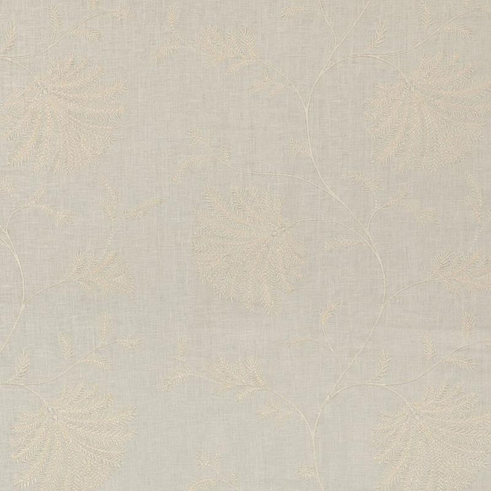 Brunschwig & Fils Maelle Emb Ivory Fabric Sample 8023116.1.0