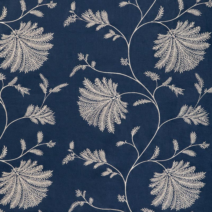 Brunschwig & Fils Maelle Emb Navy Fabric Sample 8023116.50.0