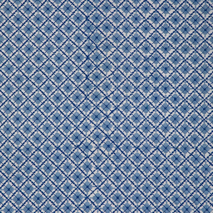 Brunschwig & Fils Ines Emb Blue Fabric Sample 8023119.155.0