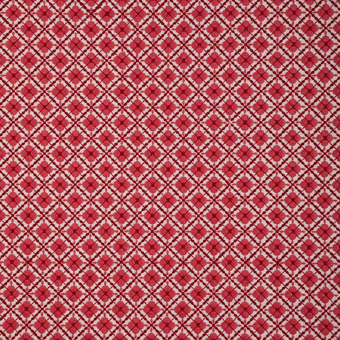 Brunschwig & Fils Ines Emb Red Fabric Sample 8023119.99.0