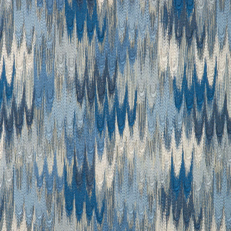 Brunschwig & Fils Duval Emb Sky/Lapis Fabric 8023142.155.0