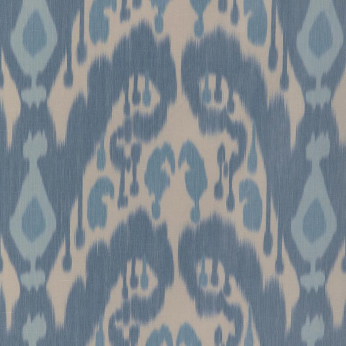 Brunschwig & Fils Bukara Warp Print Blue Fabric Sample 8023146.155.0