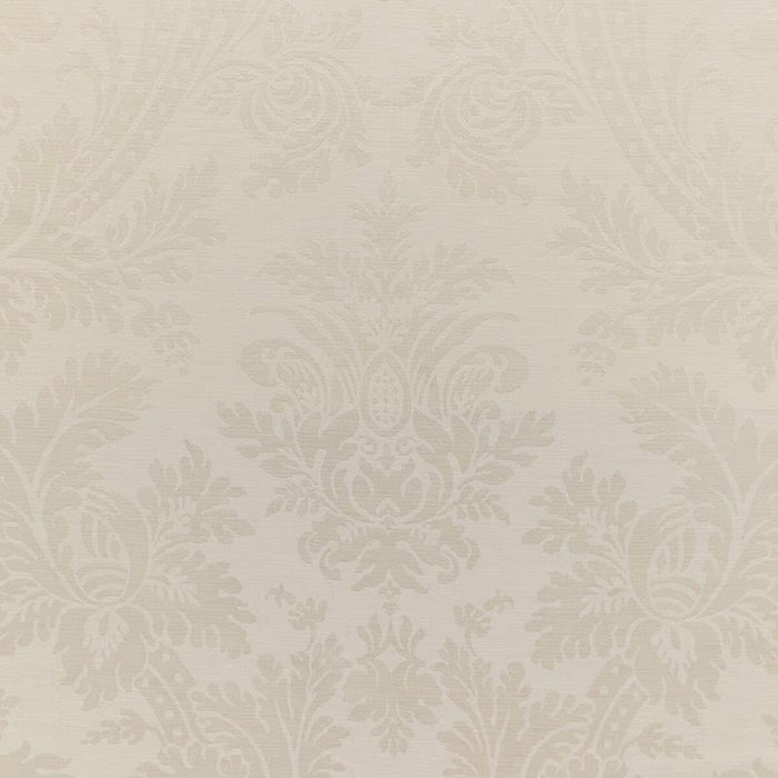 Brunschwig & Fils Arnaud Damask Ivory Fabric Sample 8023150.1.0