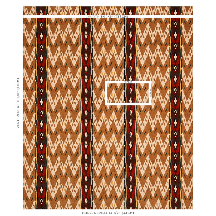 Schumacher Samar Ikat Velvet Gold Fabric 80240