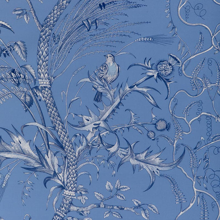 Brunschwig & Fils Bird And Thistle Ii Blue Fabric 8024101.55.0