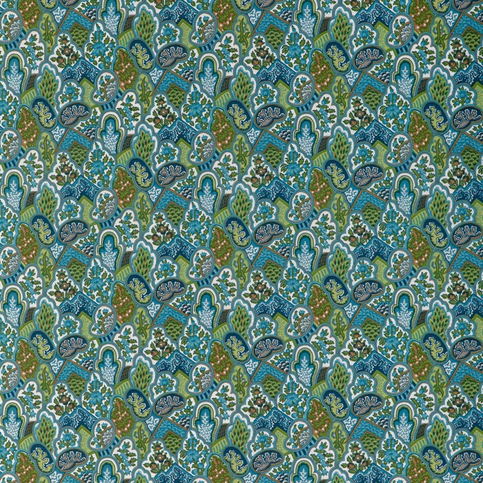 Brunschwig & Fils Villandry Print Aqua Fabric 8024108.353.0