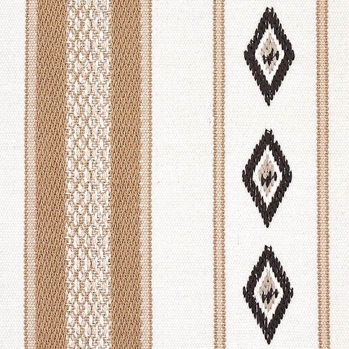 Schumacher Dakota Stripe Neutral Fabric Sample 80270