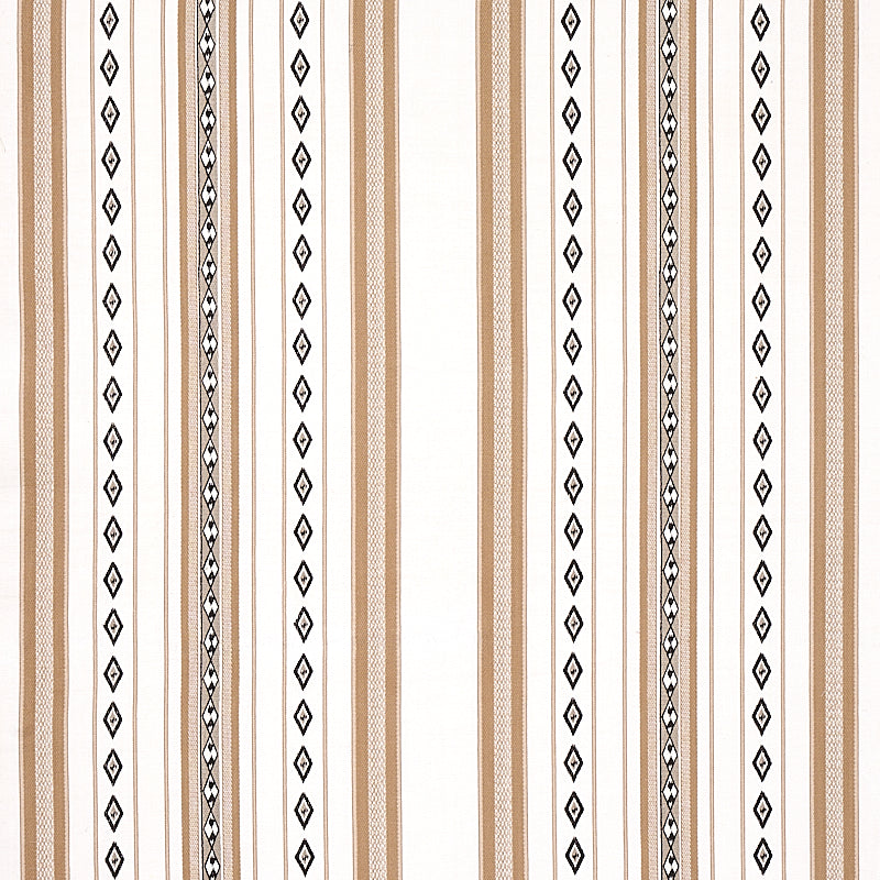 Schumacher Dakota Stripe Neutral Fabric 80270