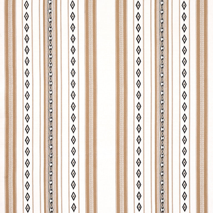 Schumacher Dakota Stripe Neutral Fabric Sample 80270