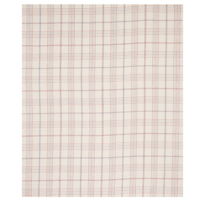 Schumacher Nils Plaid Linen Red Fabric 80300