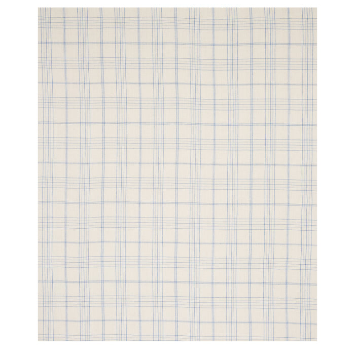 Schumacher Nils Plaid Linen Blue Fabric 80301