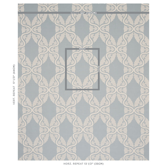 Schumacher Siljan Sky Fabric 80311