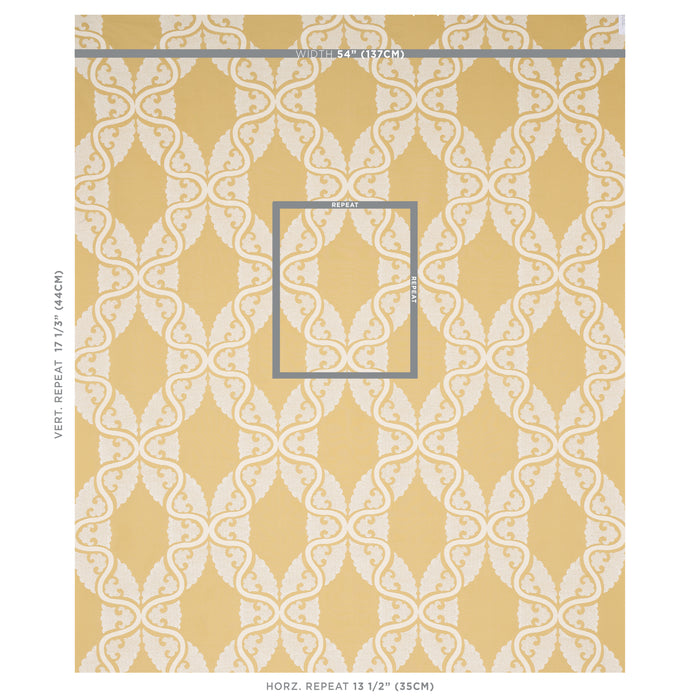 Schumacher Siljan Yellow Fabric 80312