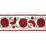 Schumacher Saranda Flower Embroidery Tape Cardinal Trim 80390