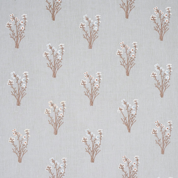 Schumacher Stora Embroidery Mineral Fabric 80400