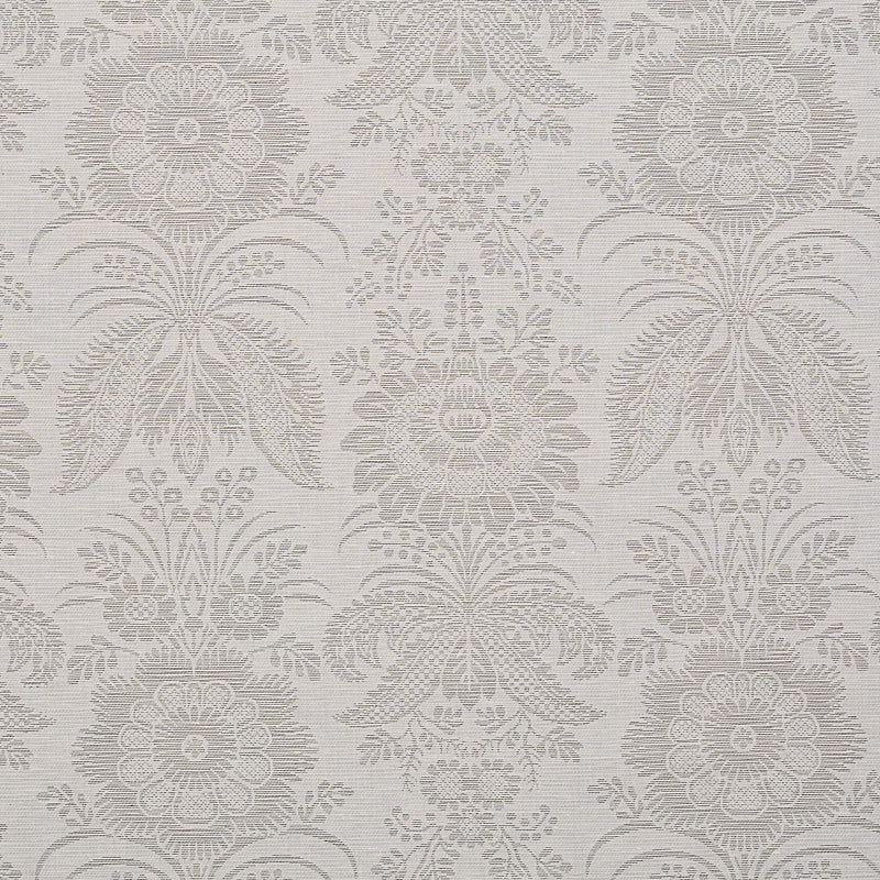 Schumacher Greta Damask Grey Fabric 80421