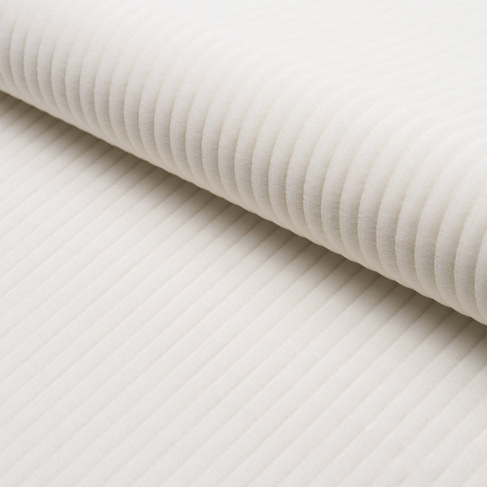 Schumacher Wyatt Corduroy Winter White Fabric 80456