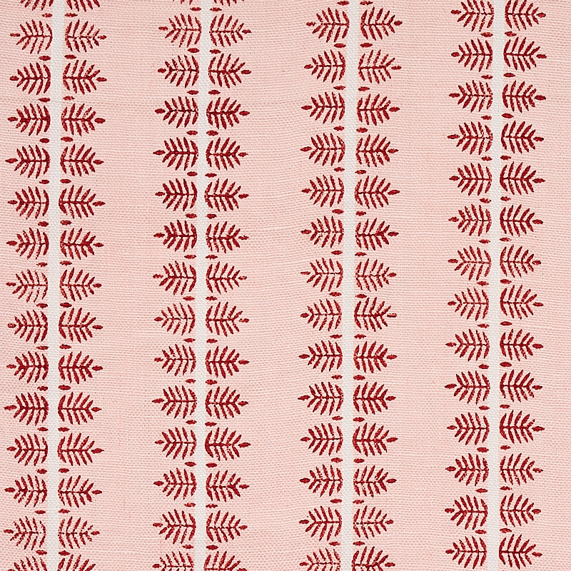 Schumacher Alva Hand Block Print Blush Fabric Sample 80520